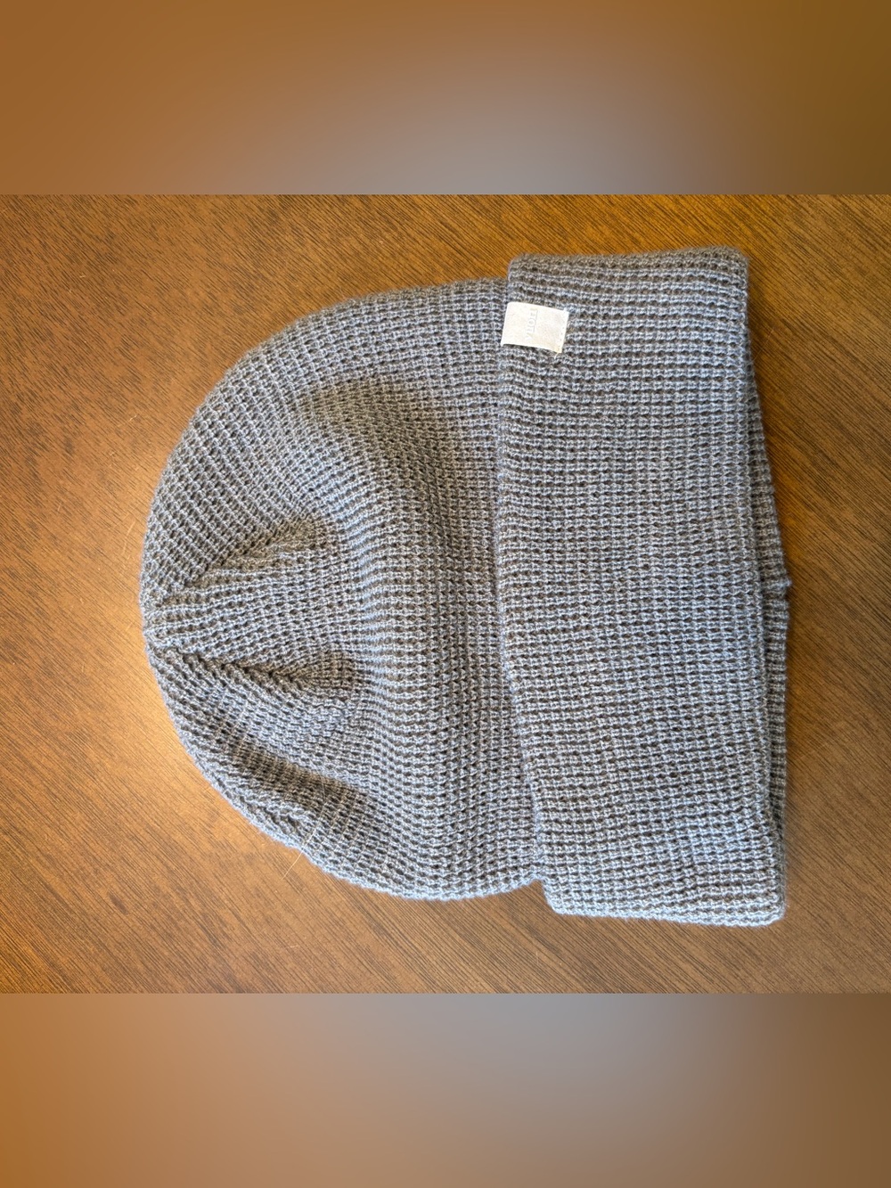 Vuori Gray Waffle Knit Beanie